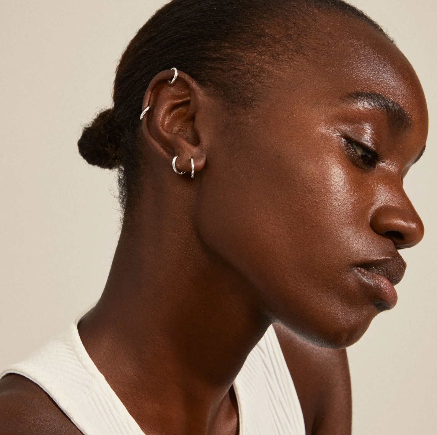 ARIELLA hoop earrings 2-in-1 set Silver-plated - Image 4