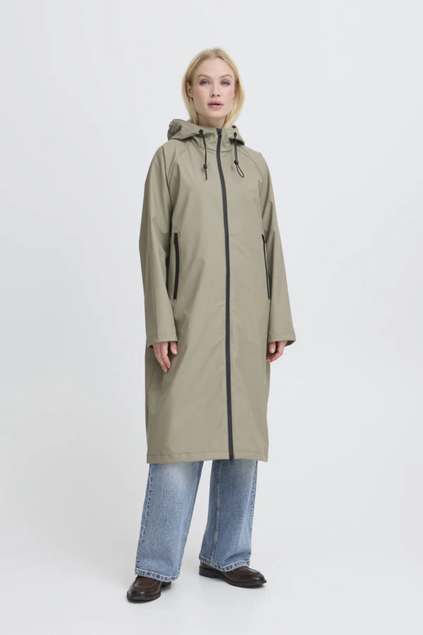 AVAN 6 Long Raincoat in Vetiver - Image 10