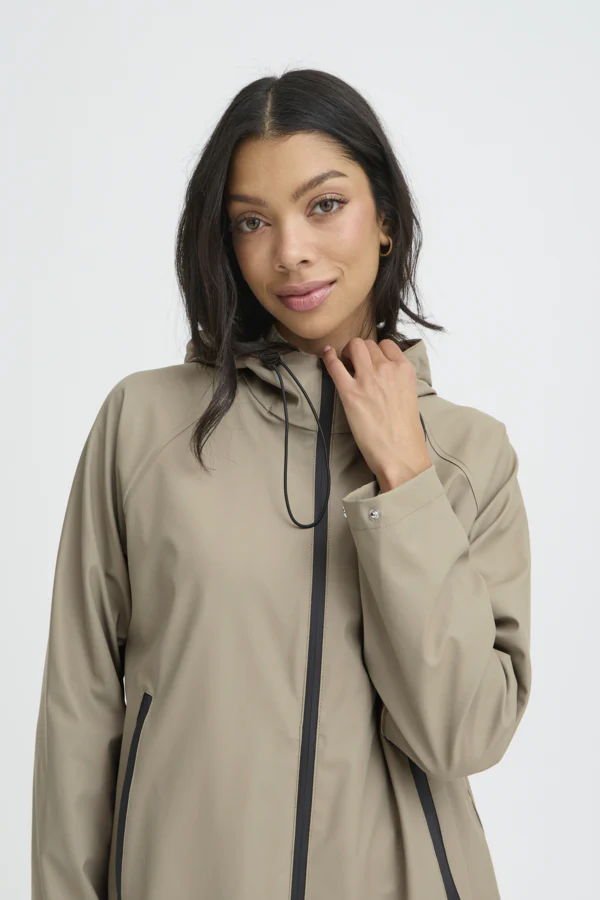 AVAN 6 Long Raincoat in Vetiver - Image 11