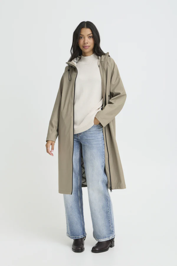 AVAN 6 Long Raincoat in Vetiver - Image 8