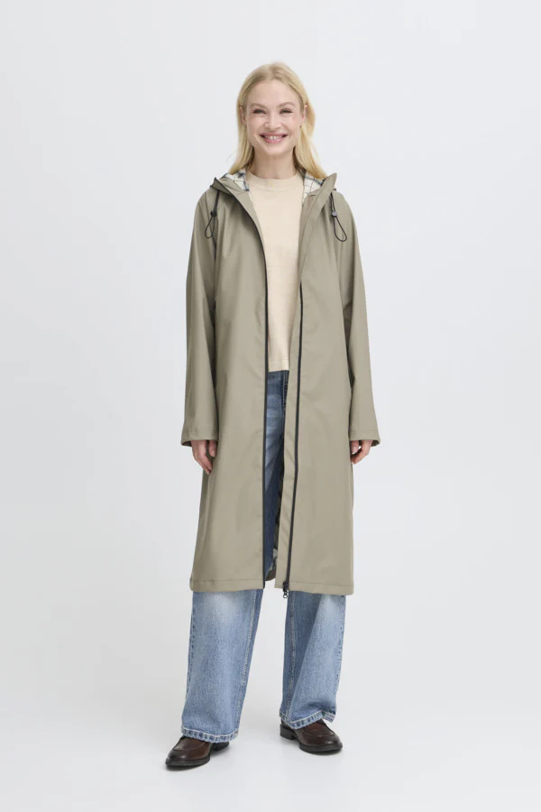 AVAN 6 Long Raincoat in Vetiver - Image 9
