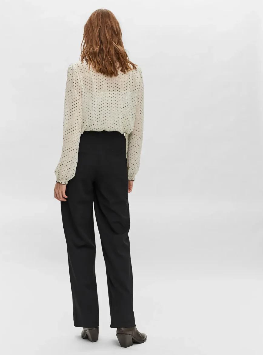 BECKY Pull On Trousers in Black - Image 3