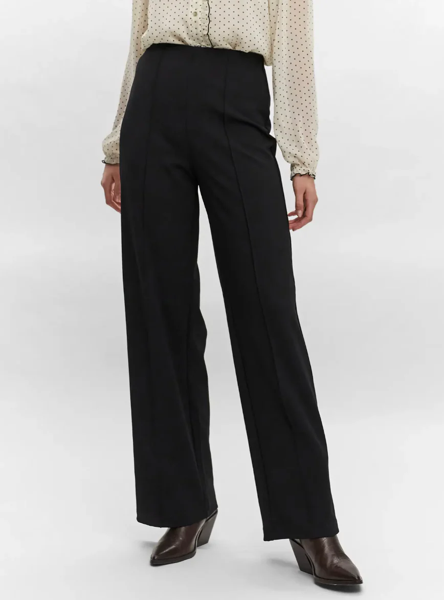 BECKY Pull On Trousers in Black - Image 4