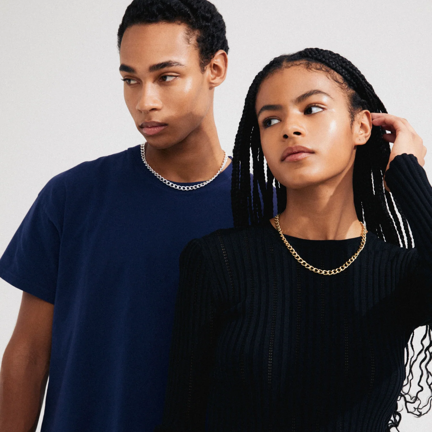 CHARM curb necklace gold-plated - 2041 - Image 3