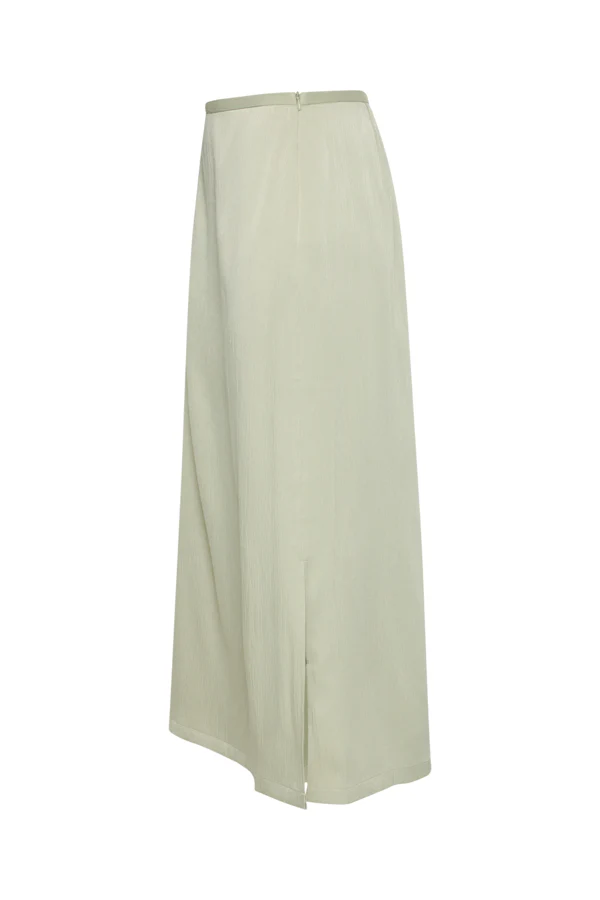 DOSANI Silk Feel Midi skirt in Pistachio Green - Image 3