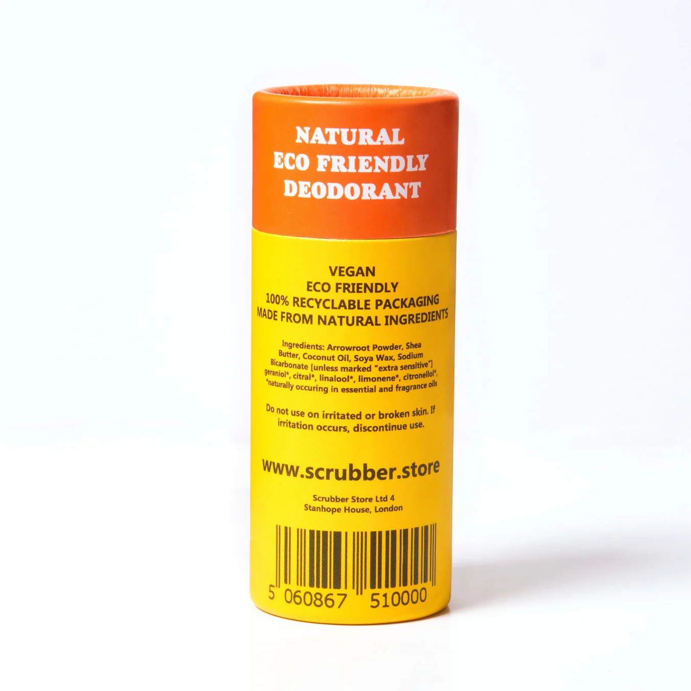 Eco Friendly Retro Deodorant Stick - Grapefruit & Manderin - Image 3