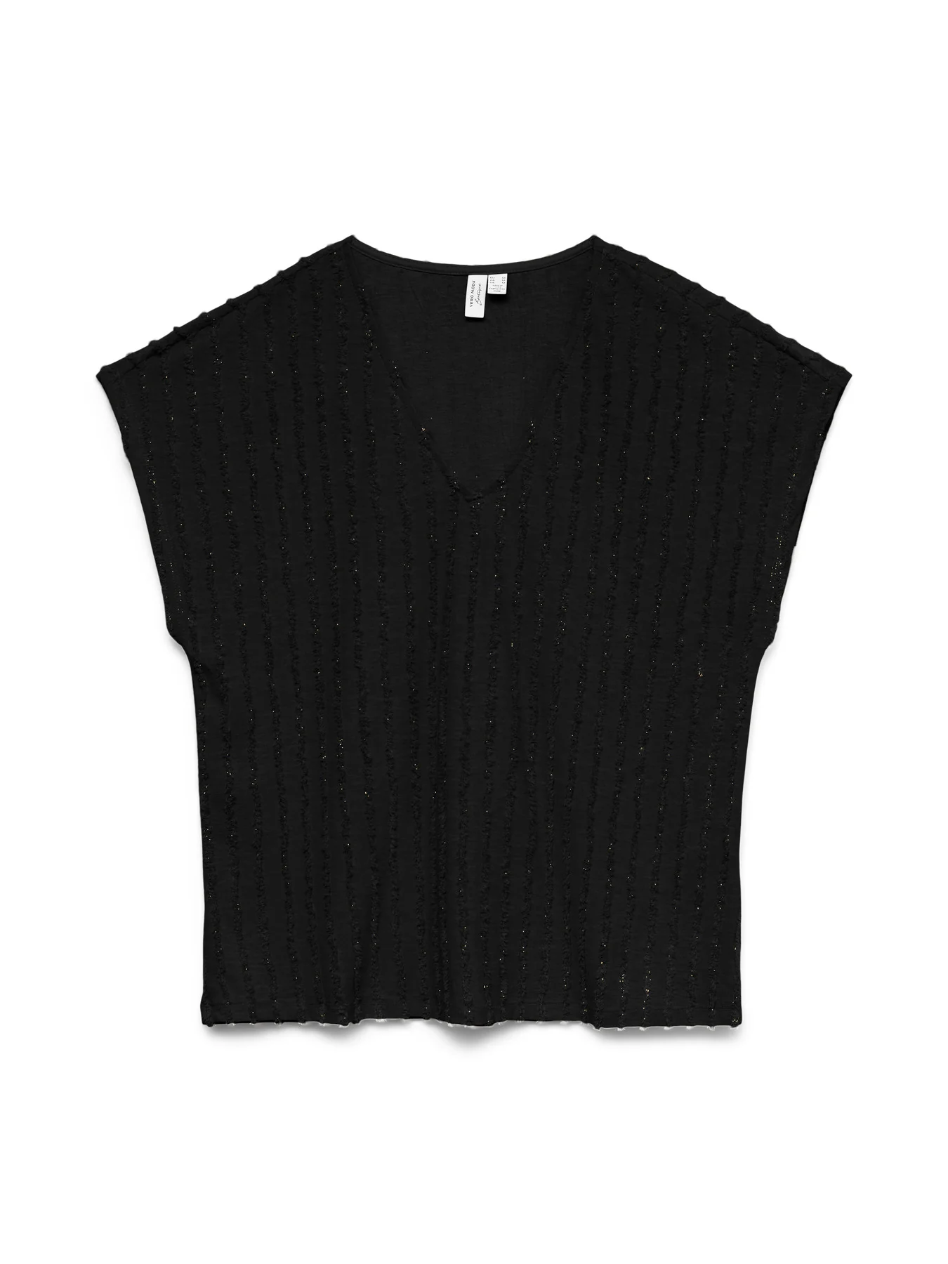 GLORIANA Sleeveless V Neck Subtle Sparkle Lurex Vest Top - 3 Colours Available - Image 3