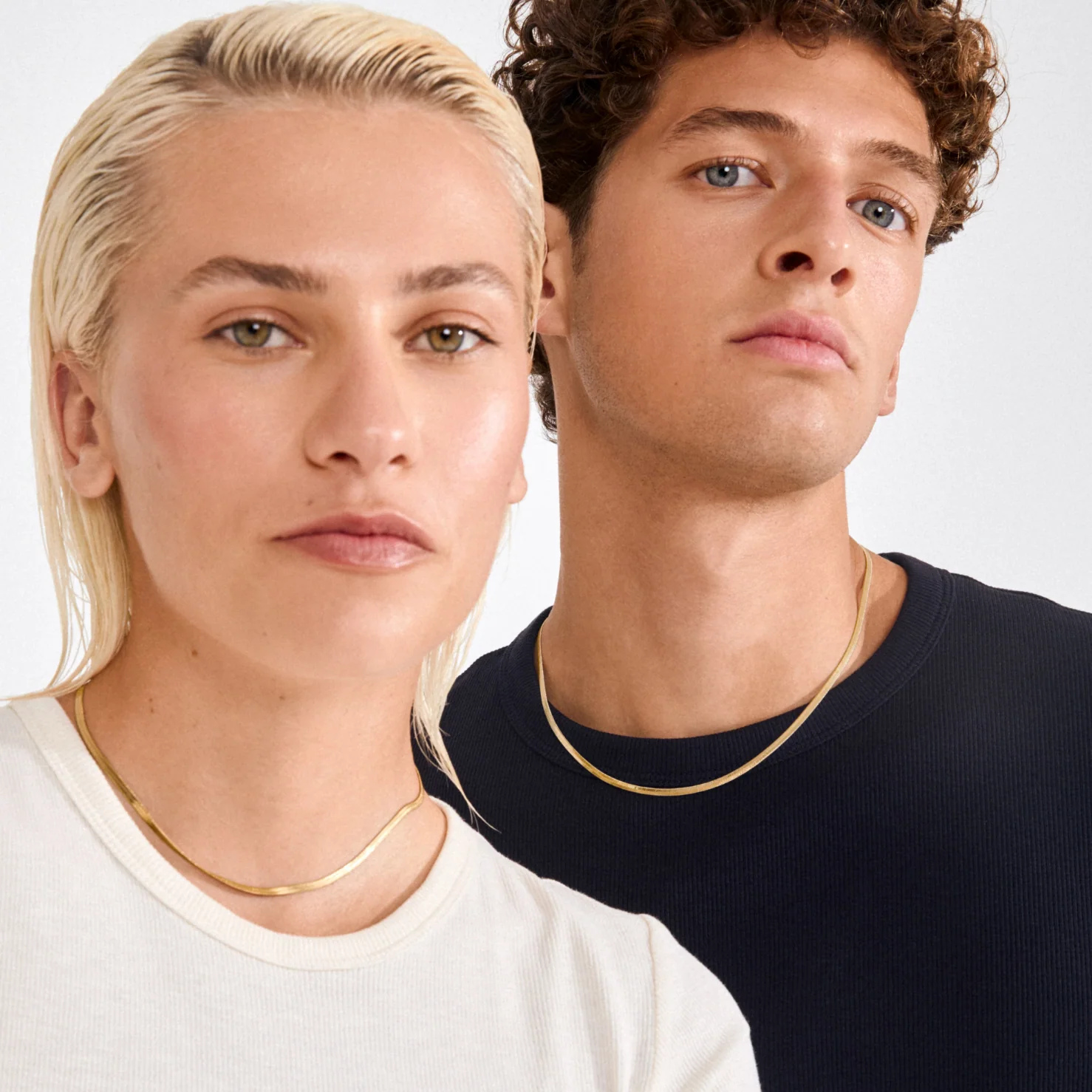 JOANNA flat snake chain necklace gold-plated - 2001 - Image 3