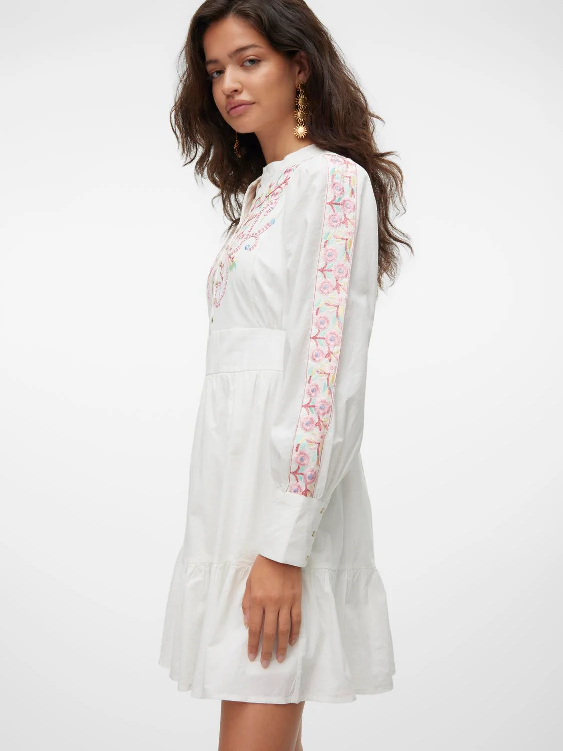 LILIA Boho Folk Embroidered Short Dress - Image 5