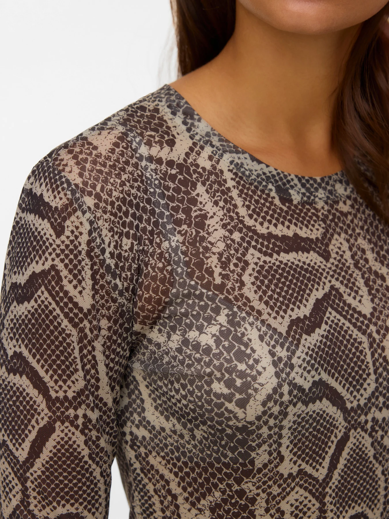 LOVA Mesh Top in Snake Print - Image 3