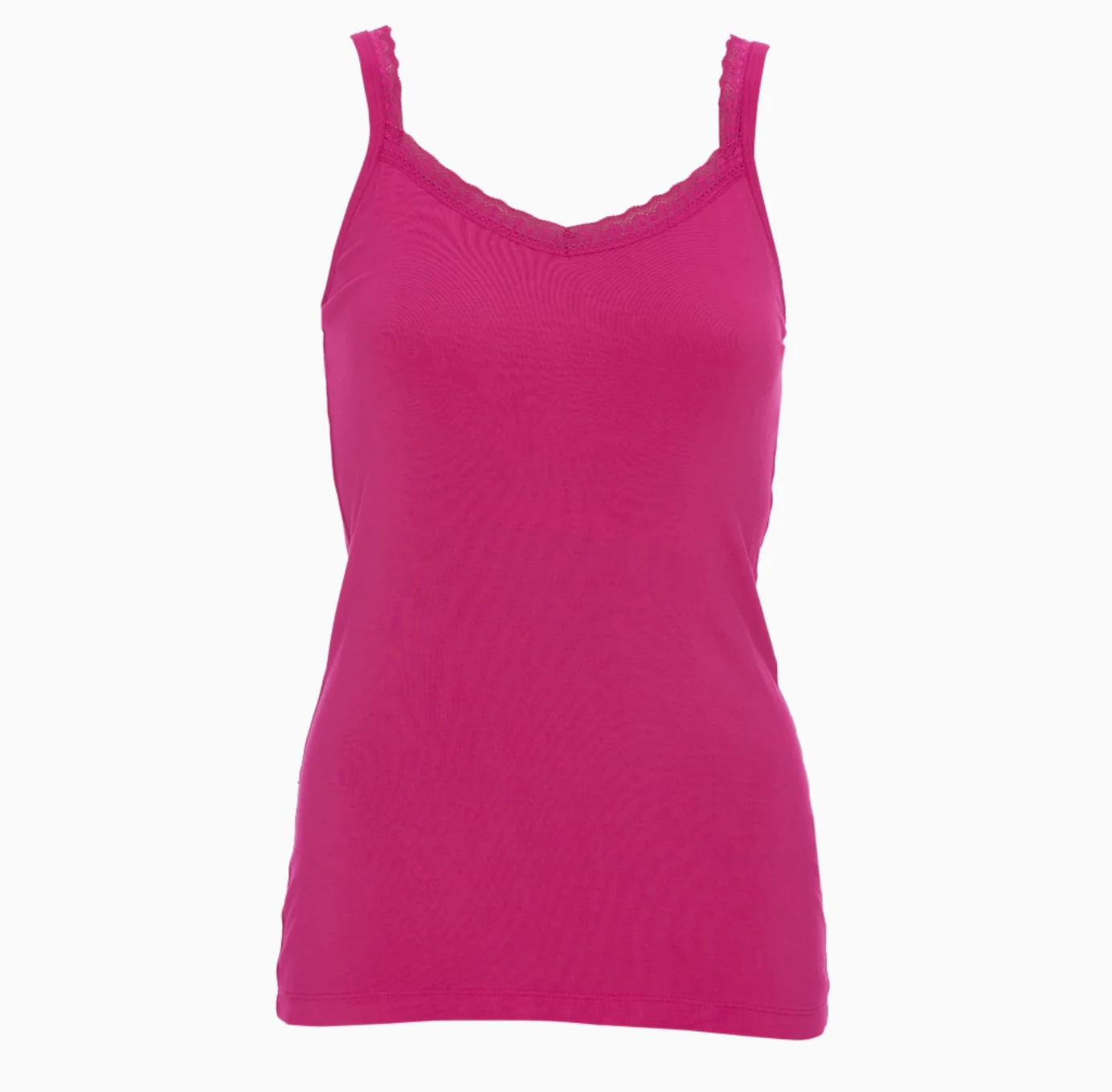 SOFIA Vest Top With Hidden Support in Fuchsia Pink - Image 3